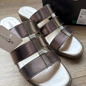 East 5th Women's Bronze Slide Sandals
